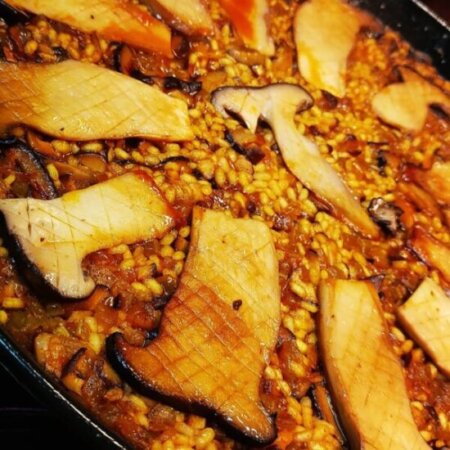 Receta de arroz con hongos en caldo